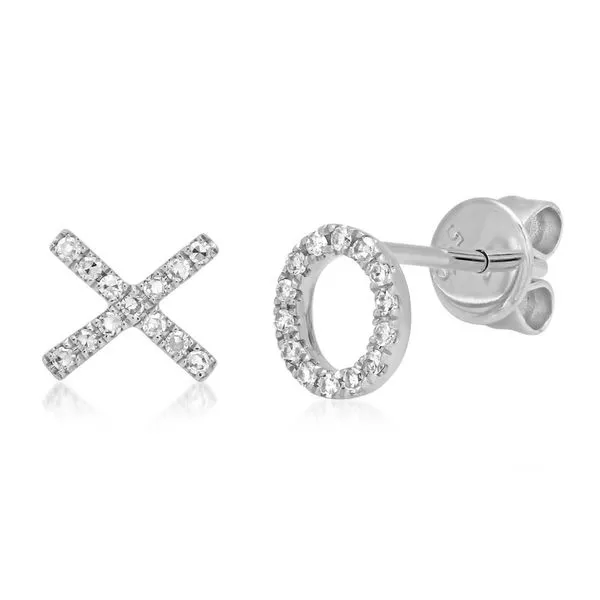 White Gold and Diamond Stud Earrings SVS Fine Jewelry Oceanside, NY