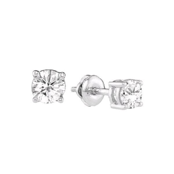 14K White Gold Diamond Stud Earrings, 1.00Cttw SVS Fine Jewelry Oceanside, NY