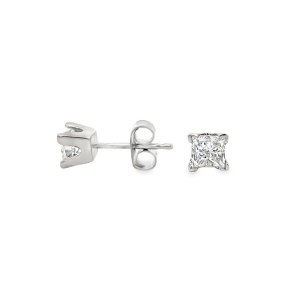Princess Cut Diamond Studs .81ctw Image 3 SVS Fine Jewelry Oceanside, NY