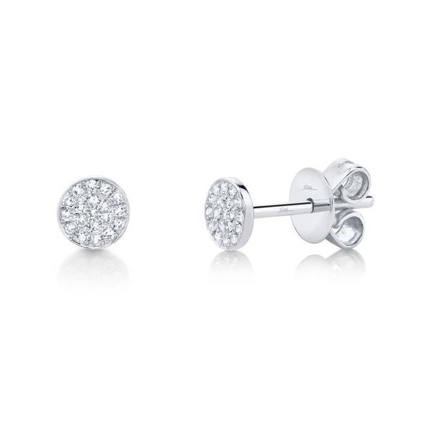 Shy Creation Diamond Circle Stud Earrings SVS Fine Jewelry Oceanside, NY