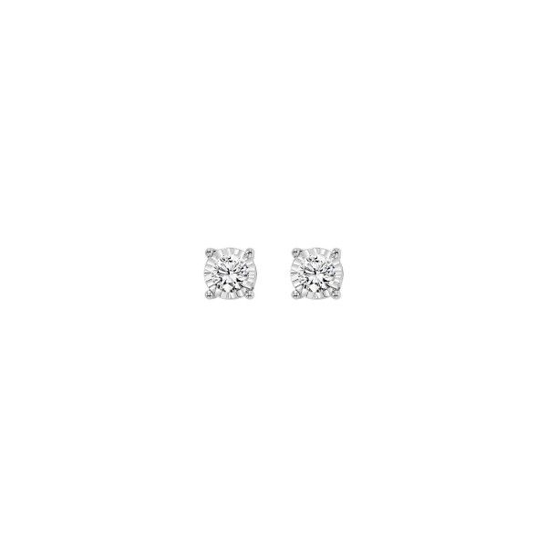 14K White Gold & Diamond Earrings, 0.14Cttw SVS Fine Jewelry Oceanside, NY