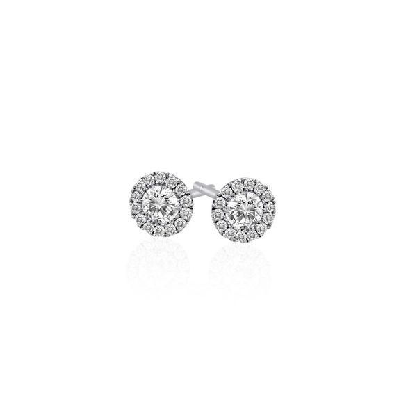 Diamond Halo Stud Earrings, 0.53Cttw SVS Fine Jewelry Oceanside, NY