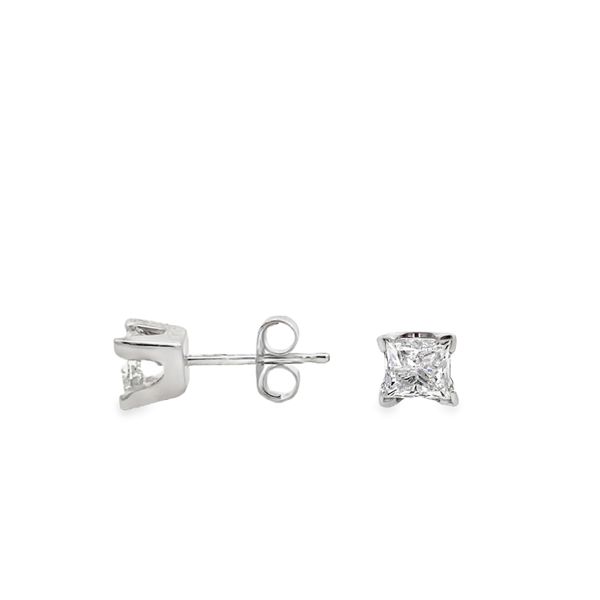 Princess Cut Diamond Studs, 1.04ctw Image 3 SVS Fine Jewelry Oceanside, NY
