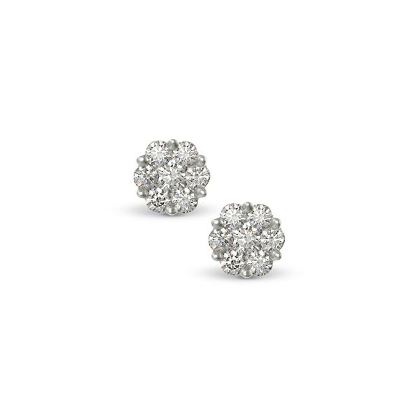 Diamond Cluster Stud Earrings, .50ctw SVS Fine Jewelry Oceanside, NY