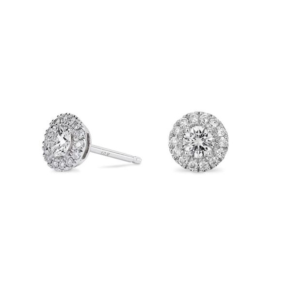 Lightbox Lab Grown Round Halo Diamond Studs .50ctw SVS Fine Jewelry Oceanside, NY