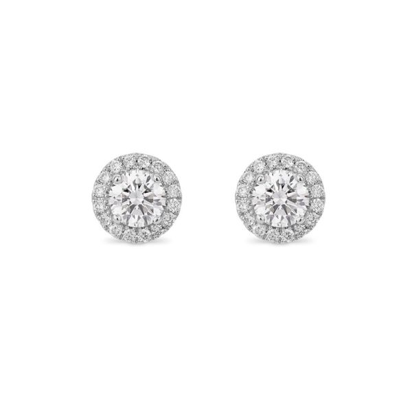 Lightbox Lab Grown Round Halo Diamond Studs, 1.00ctw SVS Fine Jewelry Oceanside, NY