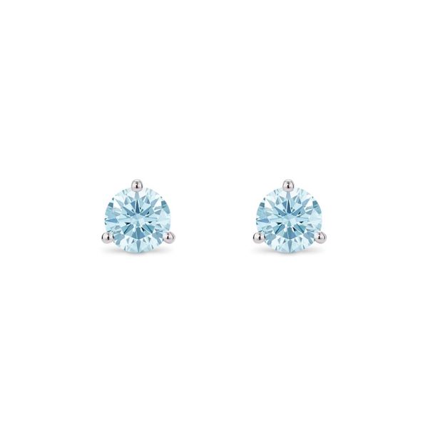 Lightbox Lab Grown Blue Diamond Studs, 1.00ctw SVS Fine Jewelry Oceanside, NY