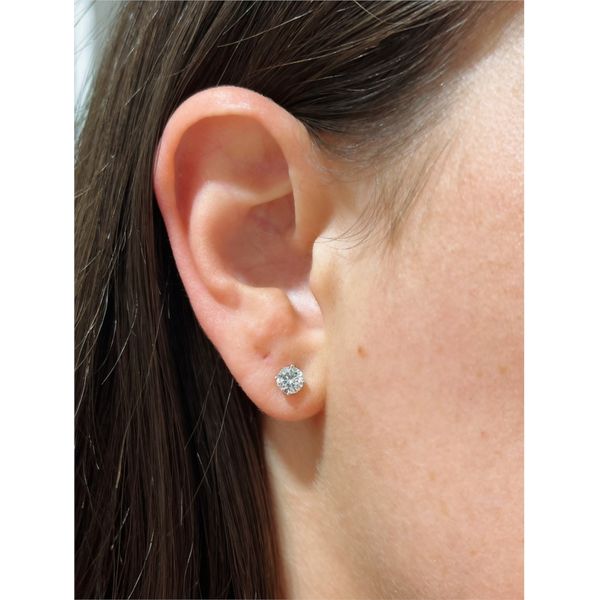 Diamond Stud Earrings, 1.00Cttw Image 2 SVS Fine Jewelry Oceanside, NY