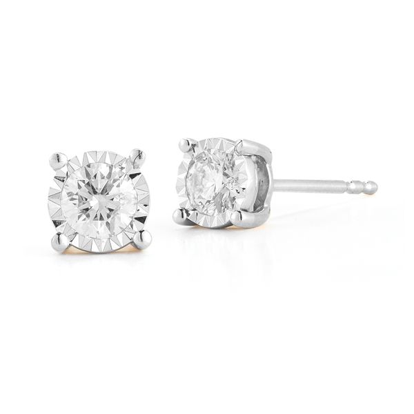 White Gold And Diamond Studs, 0.24Cttw SVS Fine Jewelry Oceanside, NY