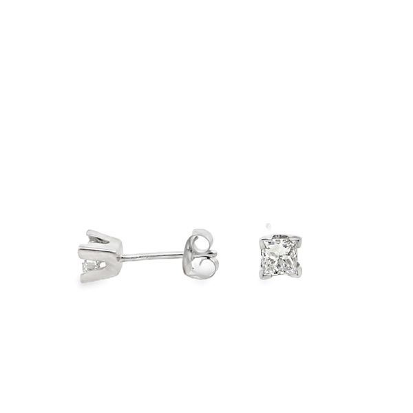 Princess Cut Diamond Studs, 0.51ctw Image 2 SVS Fine Jewelry Oceanside, NY