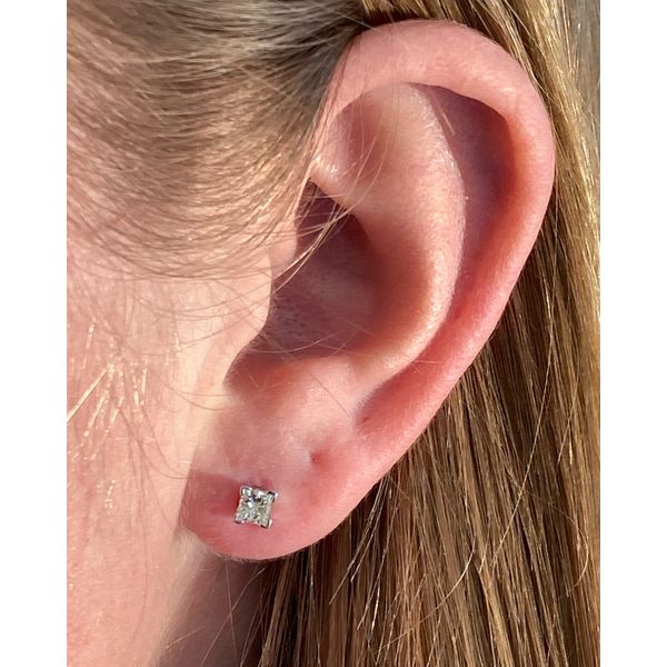 Princess Cut Diamond Studs, 0.51ctw Image 4 SVS Fine Jewelry Oceanside, NY