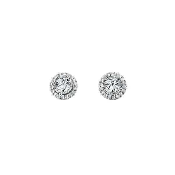 SVS Signature Halo Collection Round Halo Diamond Studs SVS Fine Jewelry Oceanside, NY