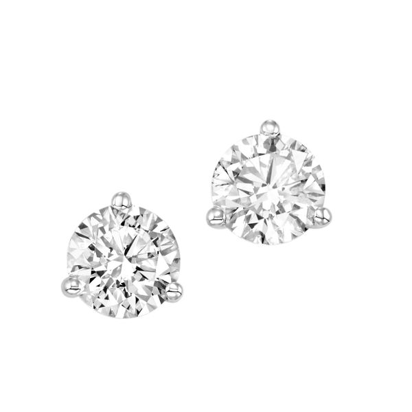 Lab Grown Diamond Stud Earrings, 2ctw, 14K White Gold SVS Fine Jewelry Oceanside, NY