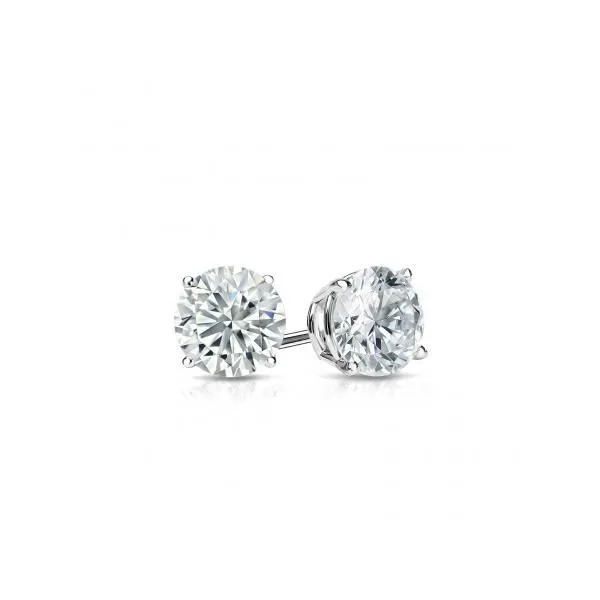 White Gold Diamond Stud Earrings, 1.10Cttw SVS Fine Jewelry Oceanside, NY