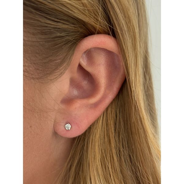 White Gold Diamond Studs, 0.26Cttw Image 3 SVS Fine Jewelry Oceanside, NY