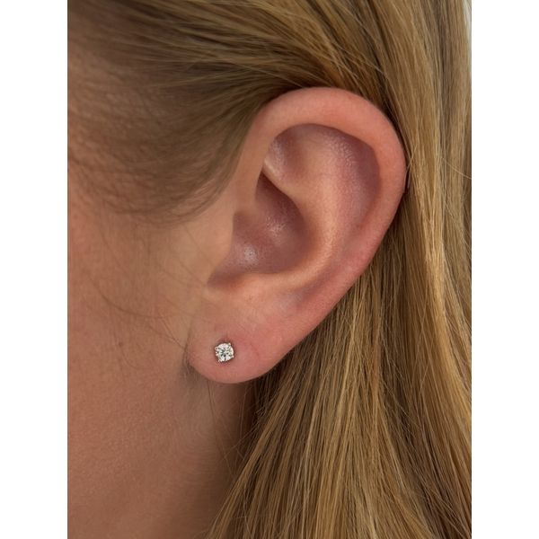 White Gold Diamond Studs, 0.33Cttw Image 3 SVS Fine Jewelry Oceanside, NY