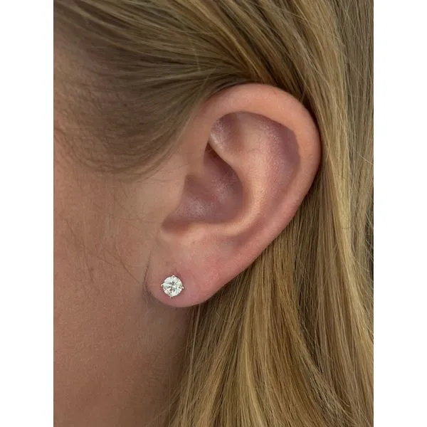 White Gold Diamond Studs, 1.01Cttw Image 2 SVS Fine Jewelry Oceanside, NY