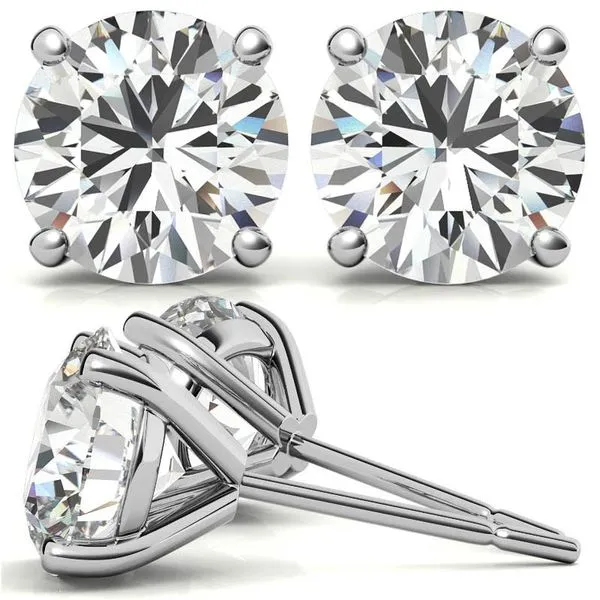 White Gold Diamond Studs, 0.80Cttw SVS Fine Jewelry Oceanside, NY