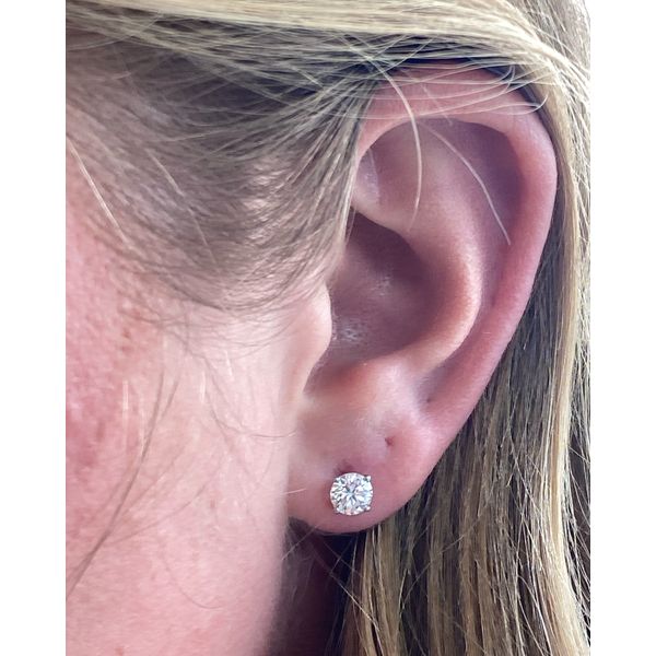White Gold Diamond Studs, 1.25Cttw Image 3 SVS Fine Jewelry Oceanside, NY