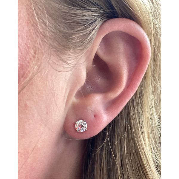 White Gold Diamond Studs, 1.41cttw Image 3 SVS Fine Jewelry Oceanside, NY