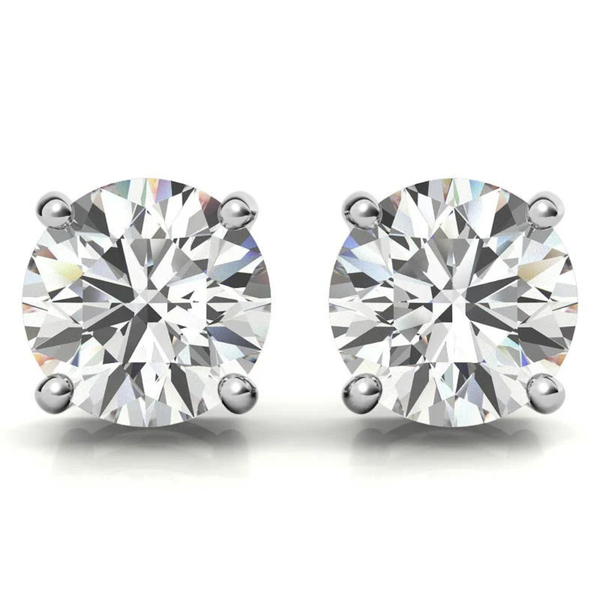 White Gold Diamond Studs, 0.73Cttw SVS Fine Jewelry Oceanside, NY