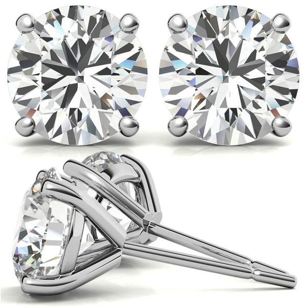 White Gold Diamond Studs, 0.74Cttw Image 2 SVS Fine Jewelry Oceanside, NY