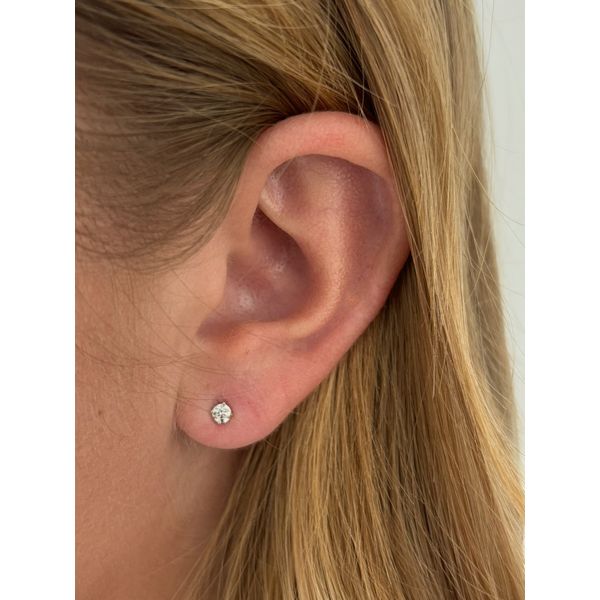 White Gold Diamond Studs, 0.22Cttw Image 2 SVS Fine Jewelry Oceanside, NY