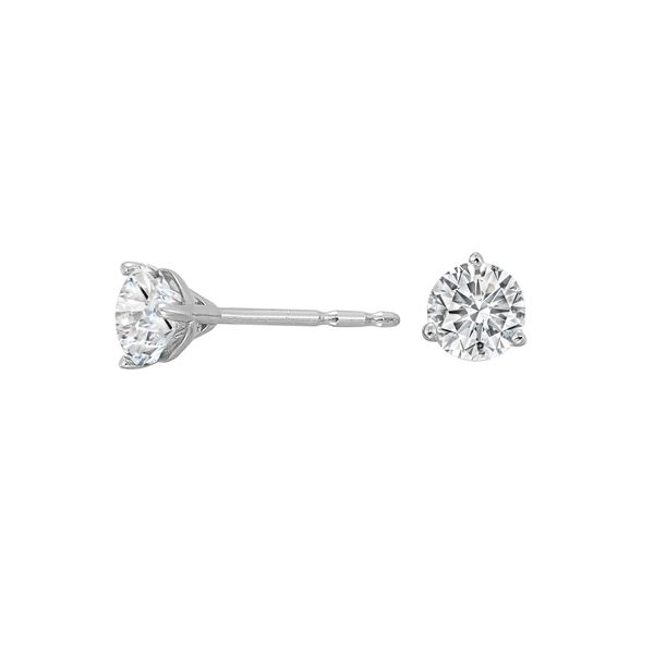 White Gold Diamond 3 Prong Studs, 0.75Cttw Image 4 SVS Fine Jewelry Oceanside, NY