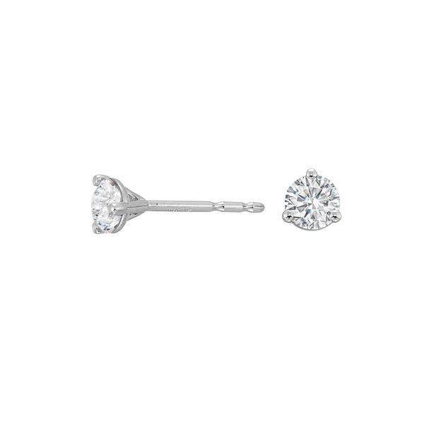 White Gold Diamond 3 Prong Studs, 0.50Cttw Image 2 SVS Fine Jewelry Oceanside, NY