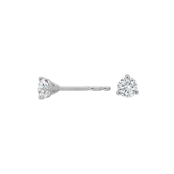 White Gold Diamond 3 Prong Studs, 0.33Cttw Image 2 SVS Fine Jewelry Oceanside, NY