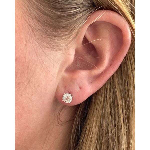 White Gold Diamond Studs, 1.60Cttw Image 4 SVS Fine Jewelry Oceanside, NY