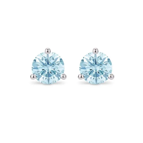 Lab Grown Blue Diamond Studs, 2.00ctw SVS Fine Jewelry Oceanside, NY