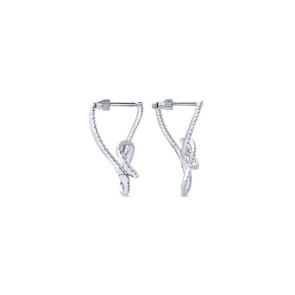 Gabriel & Co. Lusso Collection White Gold & Diamond Earrings Image 2 SVS Fine Jewelry Oceanside, NY