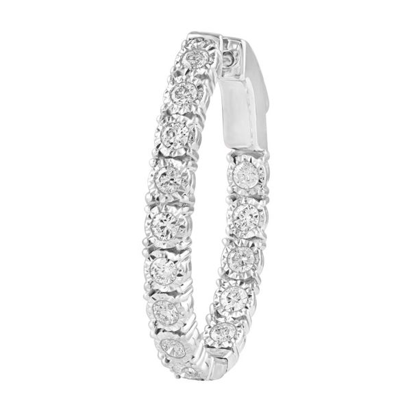 White Gold Diamond Hoops SVS Fine Jewelry Oceanside, NY