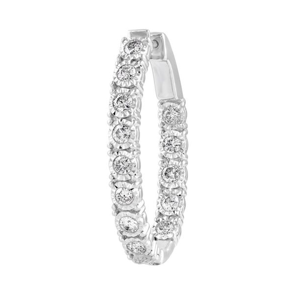 White Gold Diamond Hoops SVS Fine Jewelry Oceanside, NY