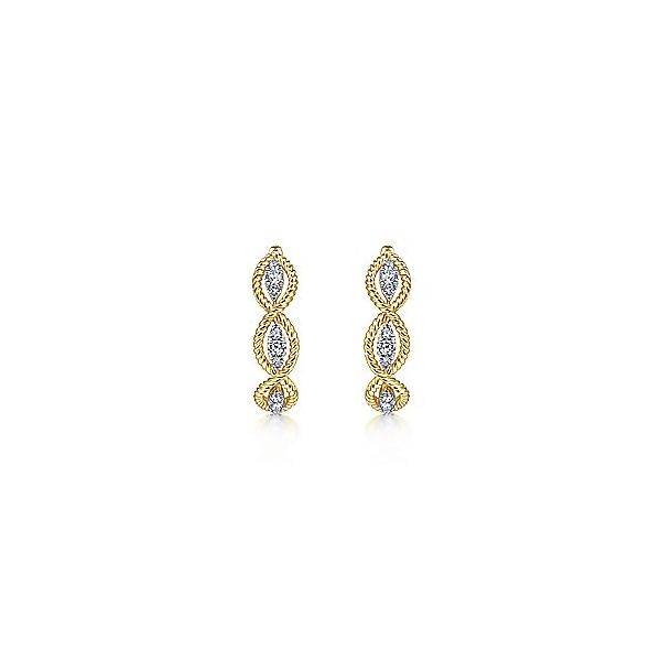 Gabriel & Co. Hampton 14K Yellow Gold Fashion Earrings Image 2 SVS Fine Jewelry Oceanside, NY