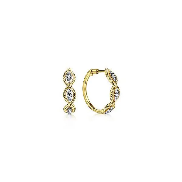 Gabriel & Co. Hampton 14K Yellow Gold Fashion Earrings SVS Fine Jewelry Oceanside, NY