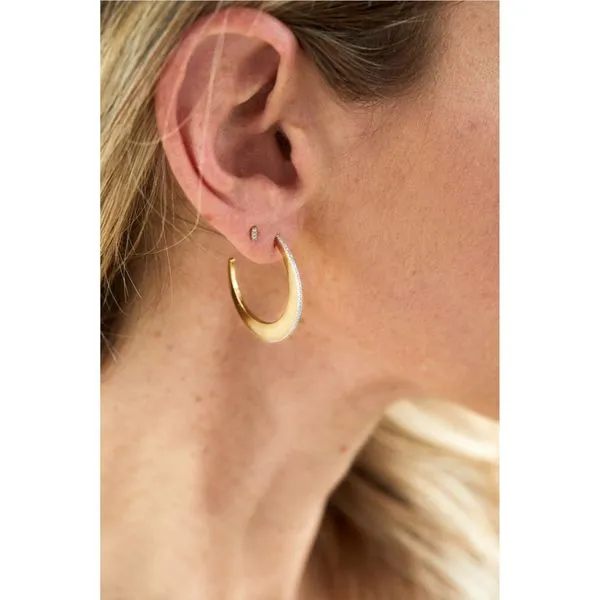Ella Stein Diamond Hoop Earrings, .16ctw Image 5 SVS Fine Jewelry Oceanside, NY
