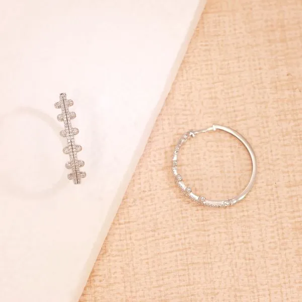 Ella Stein Down To Earth Sterling Silver Hoops SVS Fine Jewelry Oceanside, NY