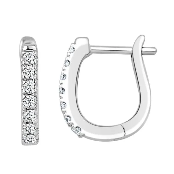 White Gold Hoop Earrings, 0.24Cttw SVS Fine Jewelry Oceanside, NY