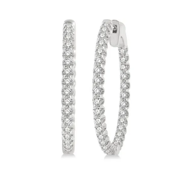 Inside-Out Diamond Hoop Earrings, 1ctw SVS Fine Jewelry Oceanside, NY
