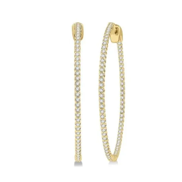 Inside-Out Diamond Hoop Earrings, 1ctw SVS Fine Jewelry Oceanside, NY