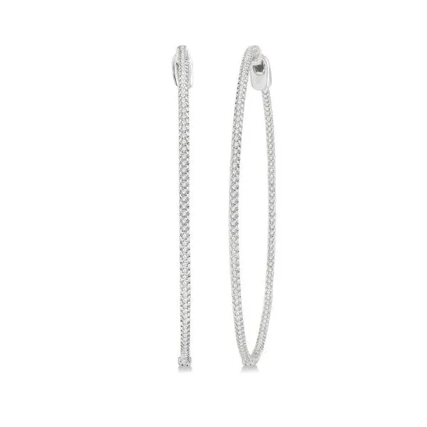 Inside/Outside Diamond Hoop Earrings, 1ctw SVS Fine Jewelry Oceanside, NY