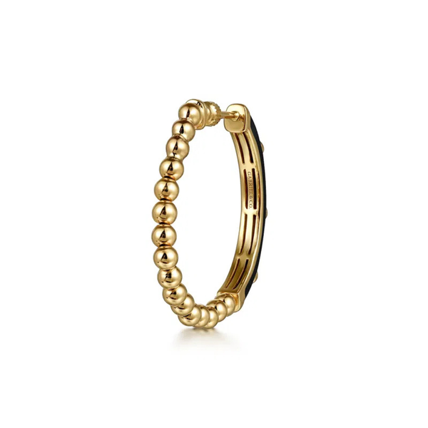 Gabriel Bujukan Yellow Gold Diamond Hoop Earrings Image 3 SVS Fine Jewelry Oceanside, NY