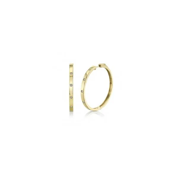 Shy Creation Yellow Gold Diamond Hoops, 0.19Cttw SVS Fine Jewelry Oceanside, NY