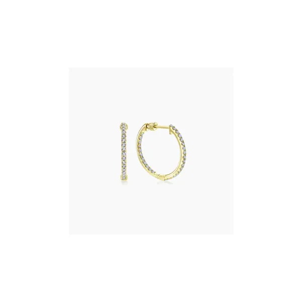 Gabriel & Co. Lusso Yellow Gold Diamond Earrings SVS Fine Jewelry Oceanside, NY