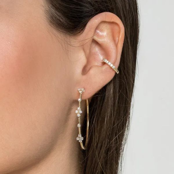 Gabriel & Co. Contemporary Yellow Gold Diamond Earrings Image 2 SVS Fine Jewelry Oceanside, NY