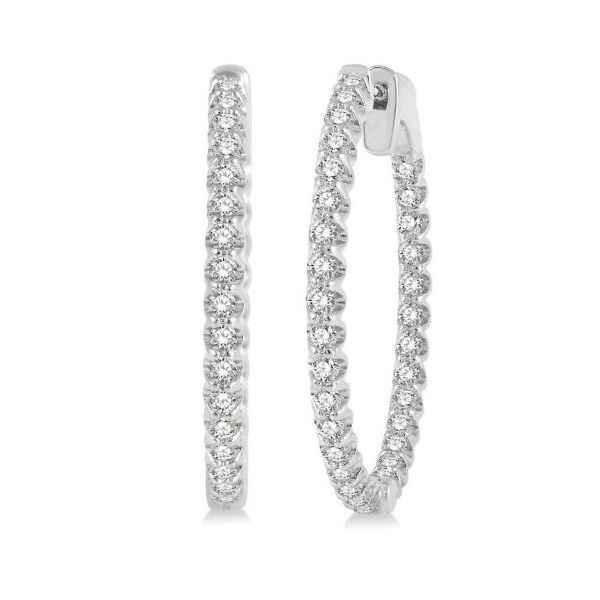Inside-Out Diamond Hoop Earrings, 1ctw SVS Fine Jewelry Oceanside, NY