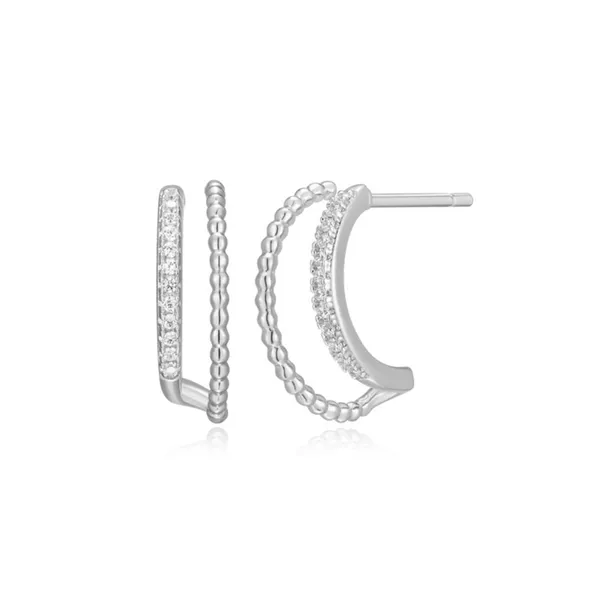 Lab Grown Diamond Double Hoops, .07ctw SVS Fine Jewelry Oceanside, NY