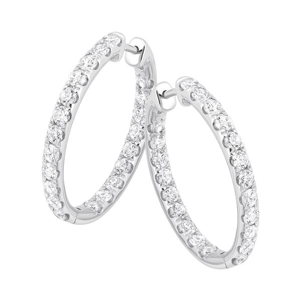 Lab Grown Inside/Outside Diamond Hoops, 0.50ctw Image 2 SVS Fine Jewelry Oceanside, NY
